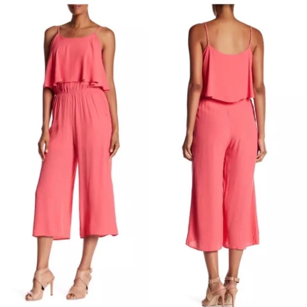 Coral Culotte One Piece Ruffle Jumper Medium New